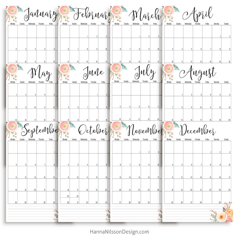 2022-2023-2024-2025-2026-printed-monthly-a5-ring-planner-etsy