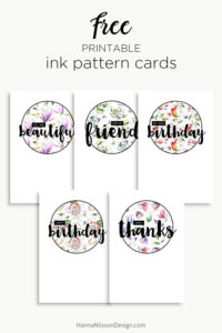 Ink cards | Printables for Birthdays, Friends &amp; Thanks – Hanna Nilsson ...
