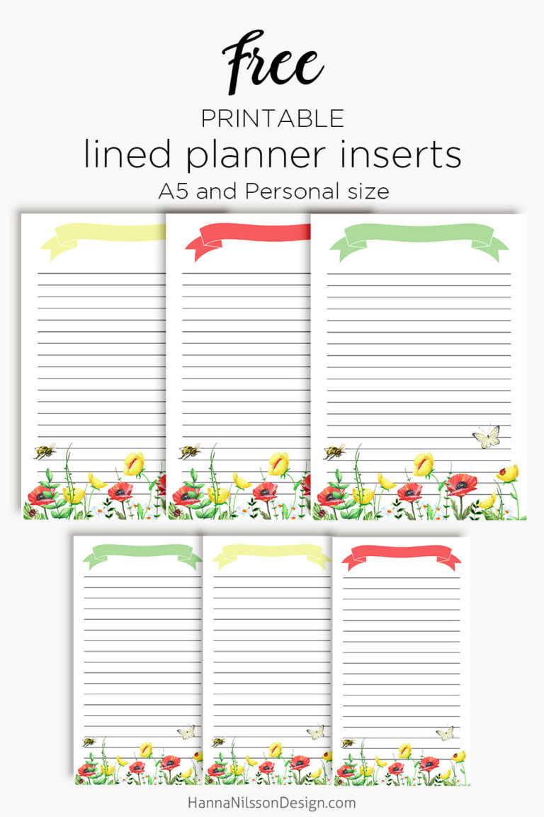 Lined meadow planner printable – Hanna Nilsson Design